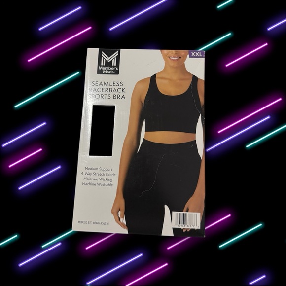 Member's Mark Other - Member’s Mark Seamless Racerback Sports Bra Black XXL NWT